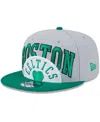 New Era Men's  Gray, Kelly Green Boston Celtics Tip-off Two-tone 9fifty Snapback Hat In Gray,kelly Green