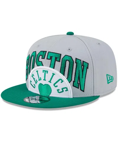 New Era Men's  Gray, Kelly Green Boston Celtics Tip-off Two-tone 9fifty Snapback Hat In Gray,kelly Green