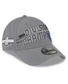 New Era Men's  Gray Los Angeles Dodgers 2023 Nl West Division Champions Locker Room 9forty Adjustable In Gray