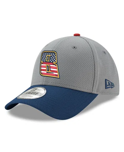 New Era Men's  Gray, Navy Kyle Busch Salute 9forty Adjustable Hat In Gray,navy