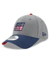 New Era Men's  Gray, Navy Nascar Salute 9forty Adjustable Hat In Gray,navy