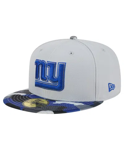 NEW ERA MEN'S NEW ERA GRAY NEW YORK GIANTS ACTIVE CAMO 59FIFTY FITTED HAT