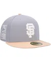 New Era Men's  Gray, Peach San Francisco Giants 2007 Mlb All-star Game Purple Undervisor 59fifty Fitt In Gray,peach