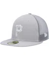 New Era Men's  Gray Pittsburgh Pirates 2023 On-field Batting Practice 59fifty Fitted Hat In Gray