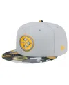NEW ERA MEN'S NEW ERA GRAY PITTSBURGH STEELERS ACTIVE CAMO 59FIFTY FITTED HAT