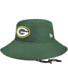 New Era Men's  Green Green Bay Packers Main Bucket Hat In Green
