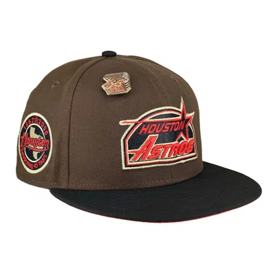 Pre-owned New Era Men's  Houston Astros Capsule Buried Treasure 45th Year 59fifty Fitted Hat In Brown/red