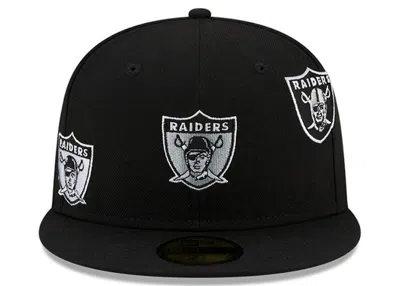 Pre-owned New Era Men's  Just Don Las Vegas Raiders 59fifty Fitted Hat In Black