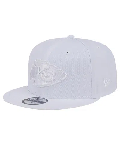 New Era Men's  Kansas City Chiefs Main White On White 9fifty Snapback Hat