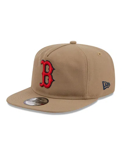 New Era Men's  Khaki Boston Red Sox Golfer Adjustable Hat