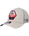 New Era Men's  Khaki Usmnt Established Patch 9forty A-frame Trucker Adjustable Hat In Khaki