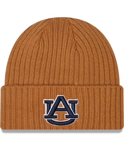 New Era Men's  Light Brown Auburn Tigers Core Classic Cuffed Knit Hat