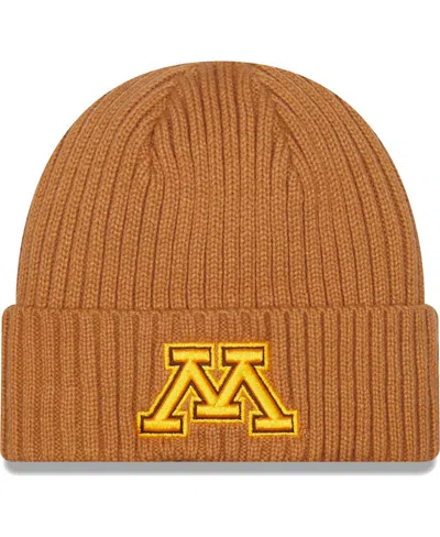 New Era Men's  Light Brown Minnesota Golden Gophers Core Classic Cuffed Knit Hat