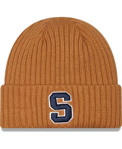 New Era Men's  Light Brown Syracuse Orange Core Classic Cuffed Knit Hat