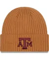 New Era Men's  Light Brown Texas A&m Aggies Core Classic Cuffed Knit Hat In Light Brown