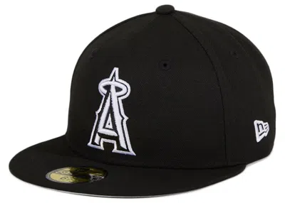 Pre-owned New Era Men's  Los Angeles Angels 59fifty Fitted Hat In Black