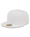 New Era Men's  Los Angeles Dodgers White On White 59fifty Fitted Hat In White