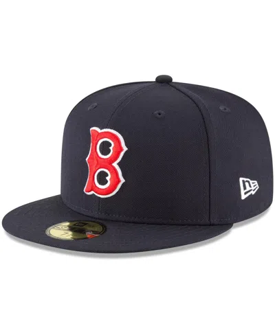 NEW ERA MEN'S NEW ERA NAVY BOSTON RED SOX COOPERSTOWN COLLECTION WOOL 59FIFTY FITTED HAT