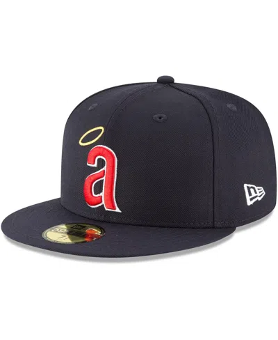 New Era Men's  Navy California Angels Cooperstown Collection Wool 59fifty Fitted Hat