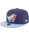 NEW ERA MEN'S NEW ERA NAVY CALIFORNIA ANGELS COOPERSTOWN COLLECTION WOOL 59FIFTY FITTED HAT