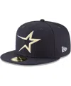 New Era Men's  Navy Houston Astros Cooperstown Collection Wool 59fifty Fitted Hat In Navy