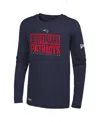 New Era Men's  Navy New England Patriots Combine Authentic Offsides Long Sleeve T-shirt In Navy