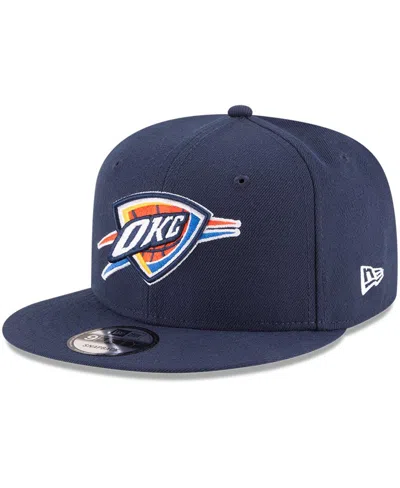 New Era Men's  Navy Oklahoma City Thunder Official Team Color 9fifty Adjustable Snapback Hat