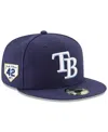 New Era Men's  Navy Tampa Bay Rays 2023 Jackie Robinson Day 59fifty Fitted Hat In Navy
