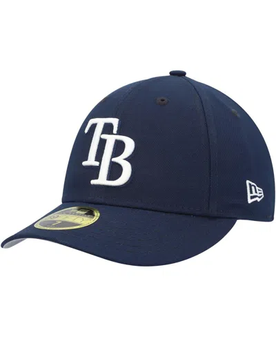 New Era Men's  Navy Tampa Bay Rays Oceanside Low Profile 59fifty Fitted Hat