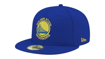 Pre-owned New Era Men's  Nba Golden State Warriors 59fifty Fitted Cap In Blue