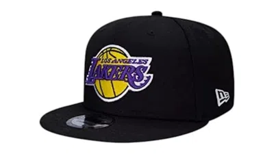 Pre-owned New Era Men's  Nba Los Angeles Lakers 9fifty Snapback Cap In Black