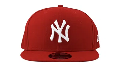 Pre-owned New Era Men's  New York Yankees Scarlet 9fifty Adjustable Snapback 950 Cap In Red
