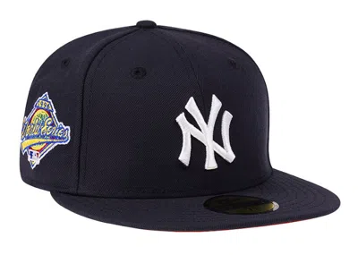 Pre-owned New Era Men's  New York Yankees World Series 1996 59fifty Fitted Hat In Navy Blue/red Edition