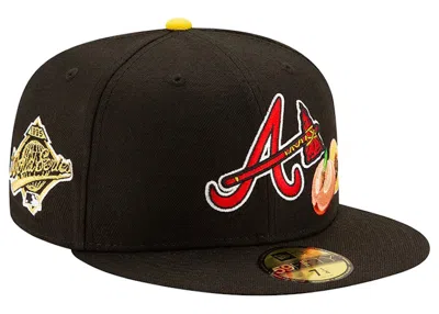 Pre-owned New Era Men's  Offset X Atlanta Braves 59fifty Fitted Hat In Black