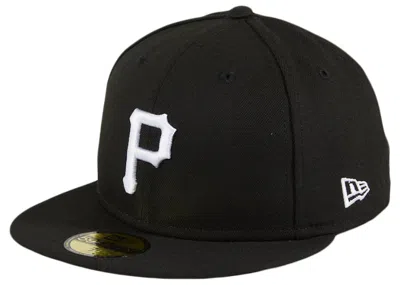 Pre-owned New Era Men's  Pittsburgh Pirates 59fifty Fitted Hat In Black/white