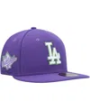New Era Men's  Purple Los Angeles Dodgers Lime Side Patch 59fifty Fitted Hat In Purple