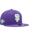 New Era Men's  Purple San Francisco Giants Lime Side Patch 59fifty Fitted Hat In Purple