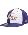 New Era Men's  Purple, White Phoenix Suns Griswold 59fifty Fitted Hat In Purple,white