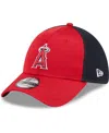 Shop New Era Men's  Red Los Angeles Angels Neo 39thirty Flex Hat
