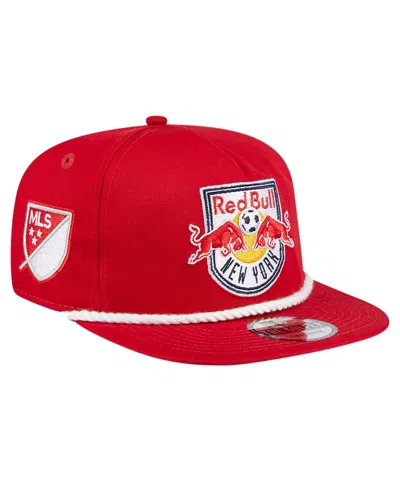 NEW ERA MEN'S NEW ERA RED NEW YORK RED BULLS THE GOLFER KICKOFF COLLECTION ADJUSTABLE HAT