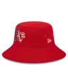 New Era Men's  Red Oakland Athletics 2023 Fourth Of July Bucket Hat In Red