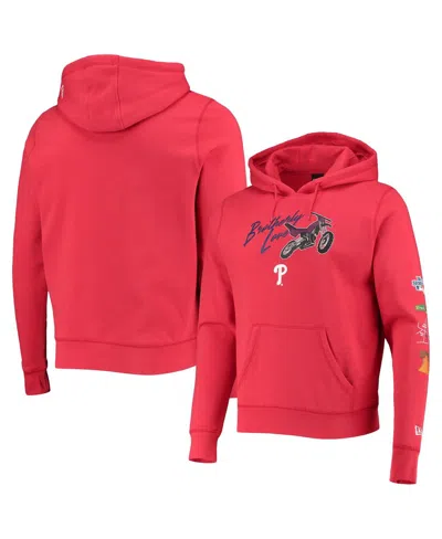 New Era Men's  Red Philadelphia Phillies City Transit Pullover Hoodie