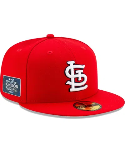 New Era Men's  Red St. Louis Cardinals On-field 2023 World Tour London Series 59fifty Fitted Hat