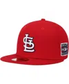 New Era Red St. Louis Cardinals 2006 World Series Side Patch 9fifty Snapback Hat In Red