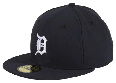 Pre-owned New Era Men's  Retro Onfield Detroit Tigers Home 59fifty Fitted Hat In Black