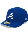 New Era Men's  Royal Atlanta Braves White Logo Low Profile 59fifty Fitted Hat In Royal