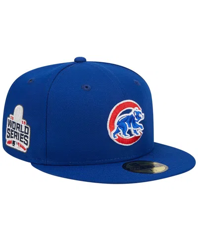 New Era Men's  Royal Chicago Cubs Alternate Logo 2016 World Series Team Color 59fifty Fitted Hat