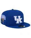 NEW ERA MEN'S NEW ERA ROYAL KENTUCKY WILDCATS THROWBACK 59FIFTY FITTED HAT