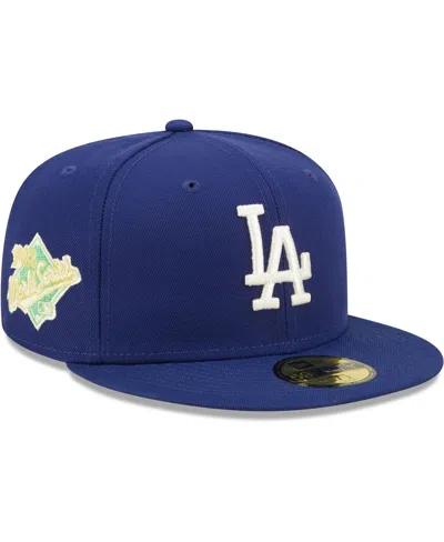 NEW ERA MEN'S NEW ERA ROYAL LOS ANGELES DODGERS 1988 WORLD SERIES CHAMPIONS CITRUS POP UV 59FIFTY FITTED HAT
