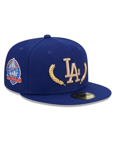 NEW ERA MEN'S NEW ERA ROYAL LOS ANGELES DODGERS GOLD LEAF 59FIFTY FITTED HAT